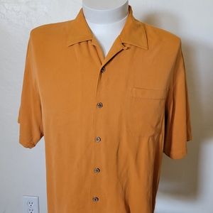 Tommy Bahama Orange Silk Button Down Shirt